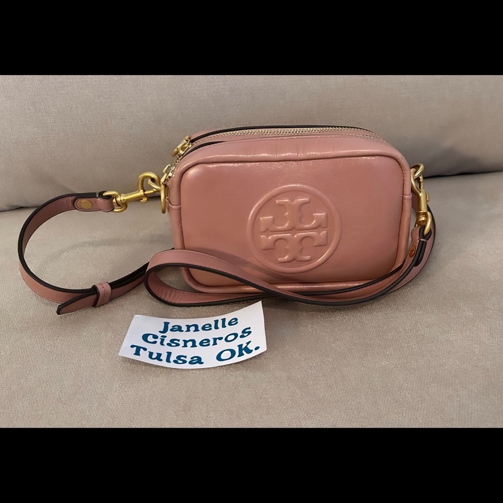 Tory Burch Perry Bombe Glazed Mini Bag - Pink Magnolia